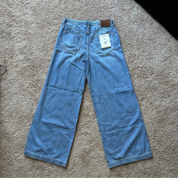 Hidden Nori High-Rise Extra Wide Leg Drawstring Blue Denim Jeans NWT Size 25 - Picture 2 of 11